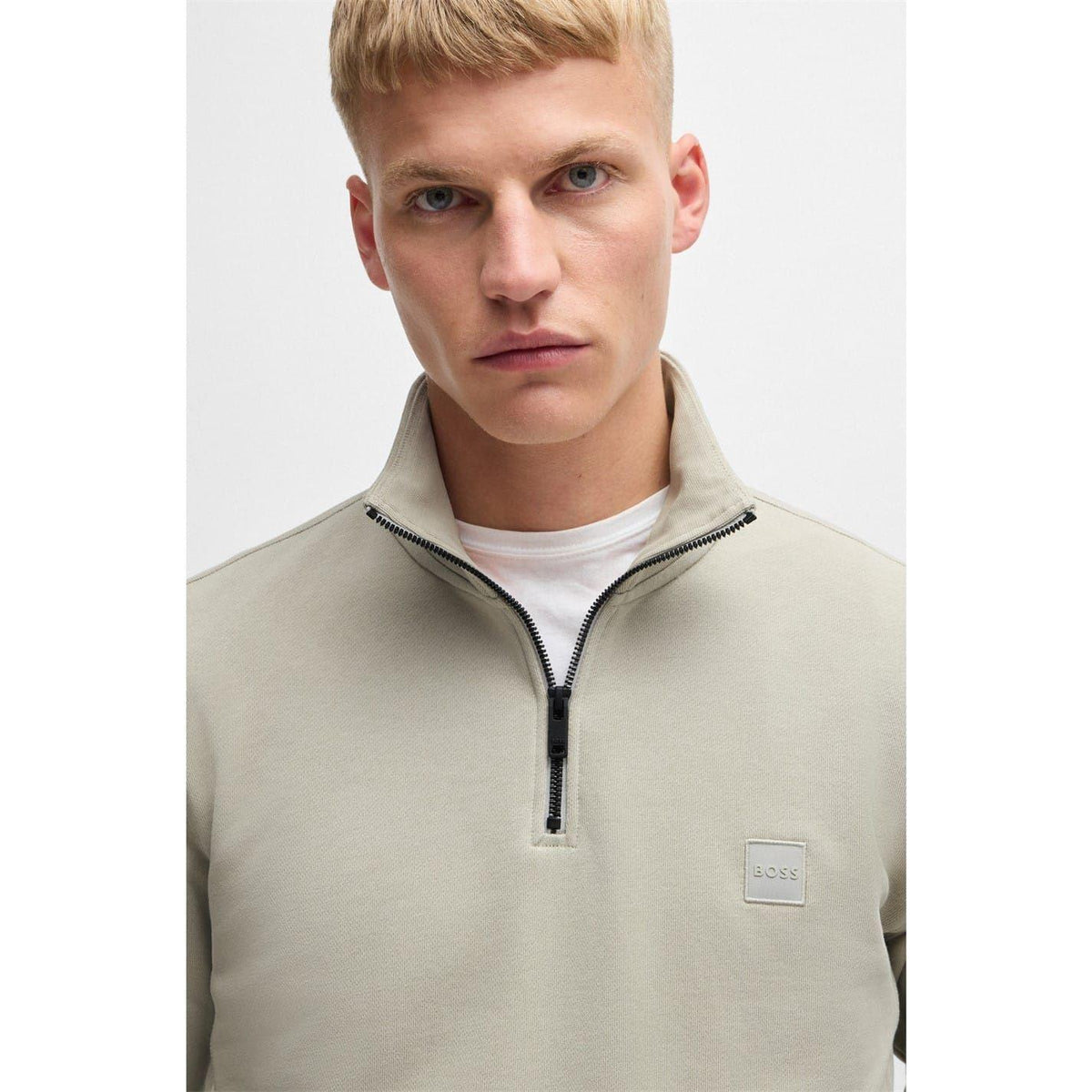 Light Beige - Lifestyle - Boss Mens Terrycloth Sweatshirt
