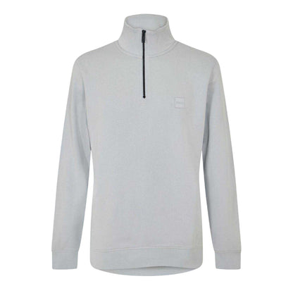 Light Grey-Pastel Grey - Front - Boss Mens Terrycloth Sweatshirt
