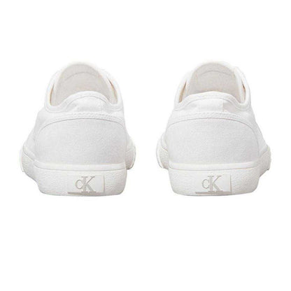 Bright White - Back - Calvin Klein Mens Ess Vulc Canvas Casual Flat Trainers