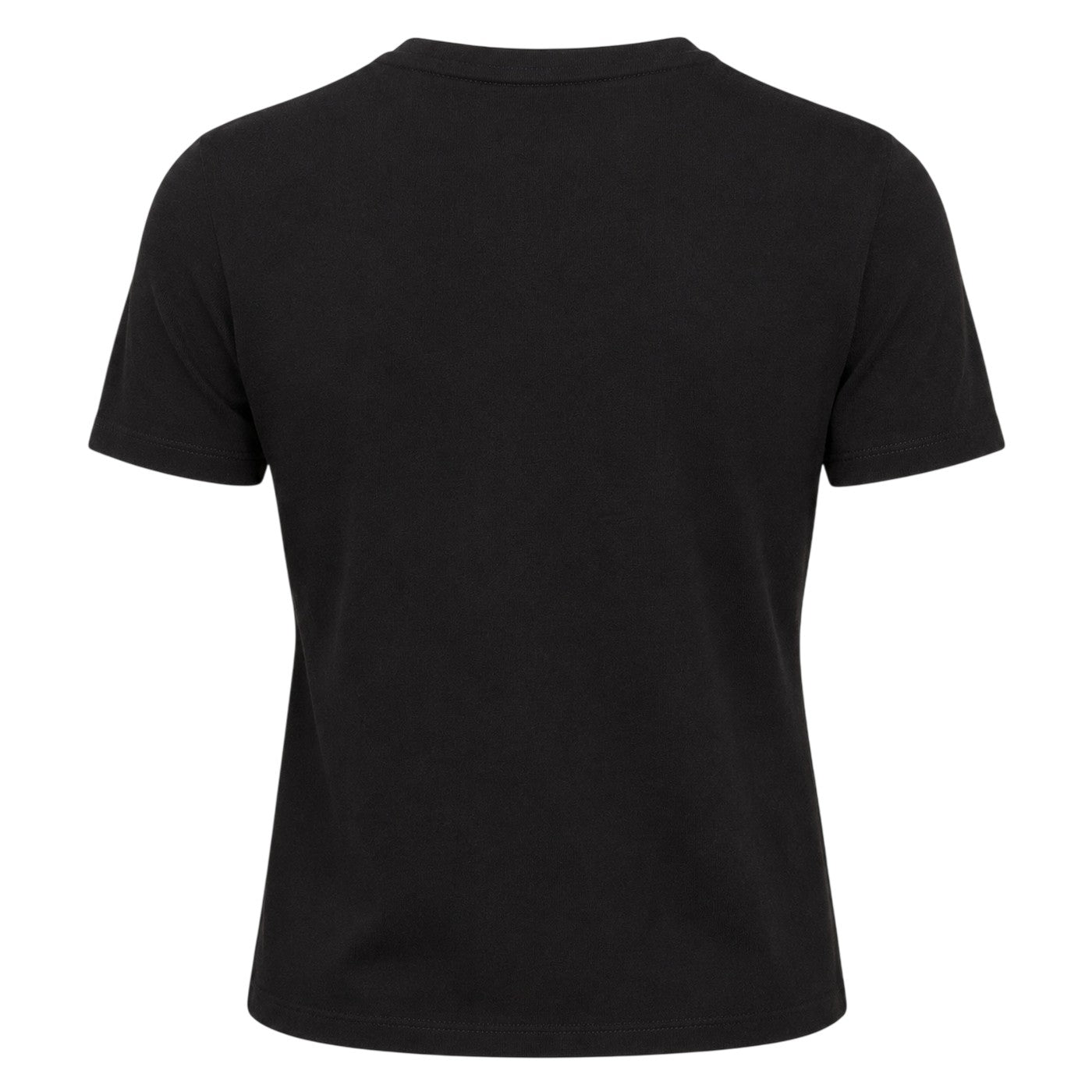 Black - Back - Timberland Womens-Ladies Crew Neck Short-Sleeved Crop Top