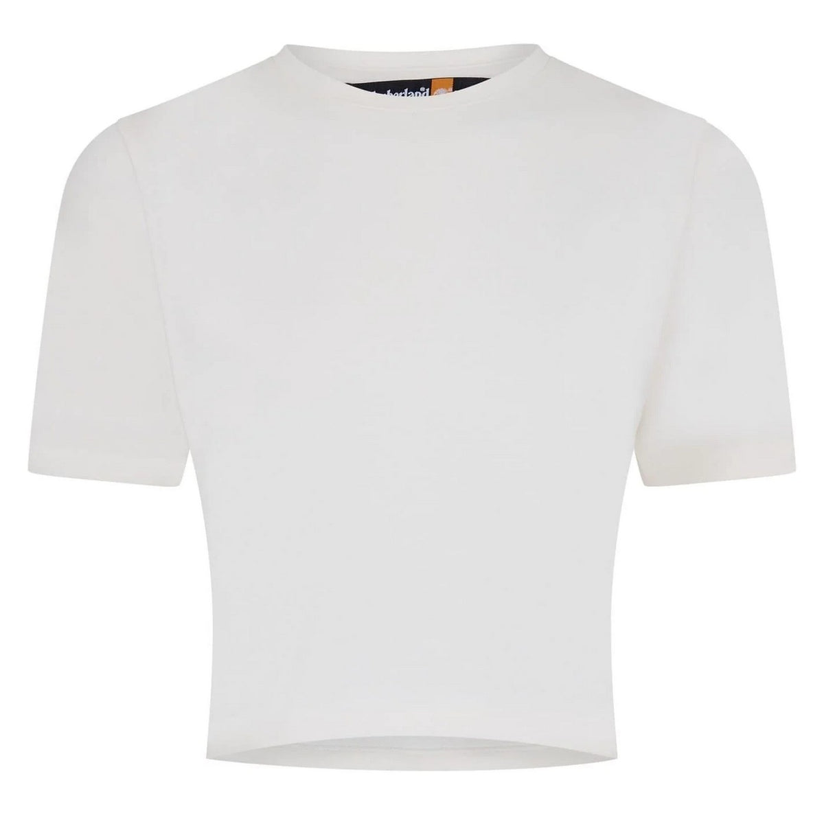 Vintage White - Front - Timberland Womens-Ladies Crew Neck Short-Sleeved Crop Top