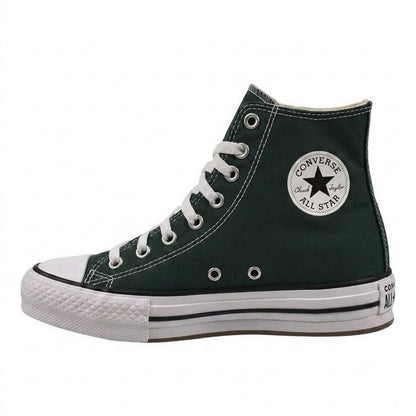 Dragonfly Green - Back - Converse Womens-Ladies Chuck Taylor Classic Leather High Top Trainers