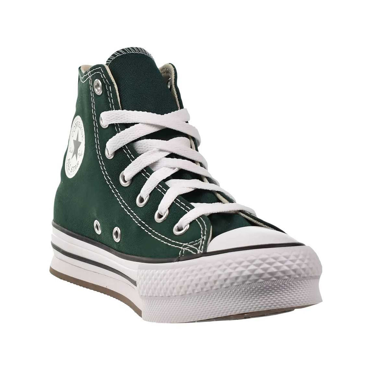 Dragonfly Green - Side - Converse Womens-Ladies Chuck Taylor Classic Leather High Top Trainers
