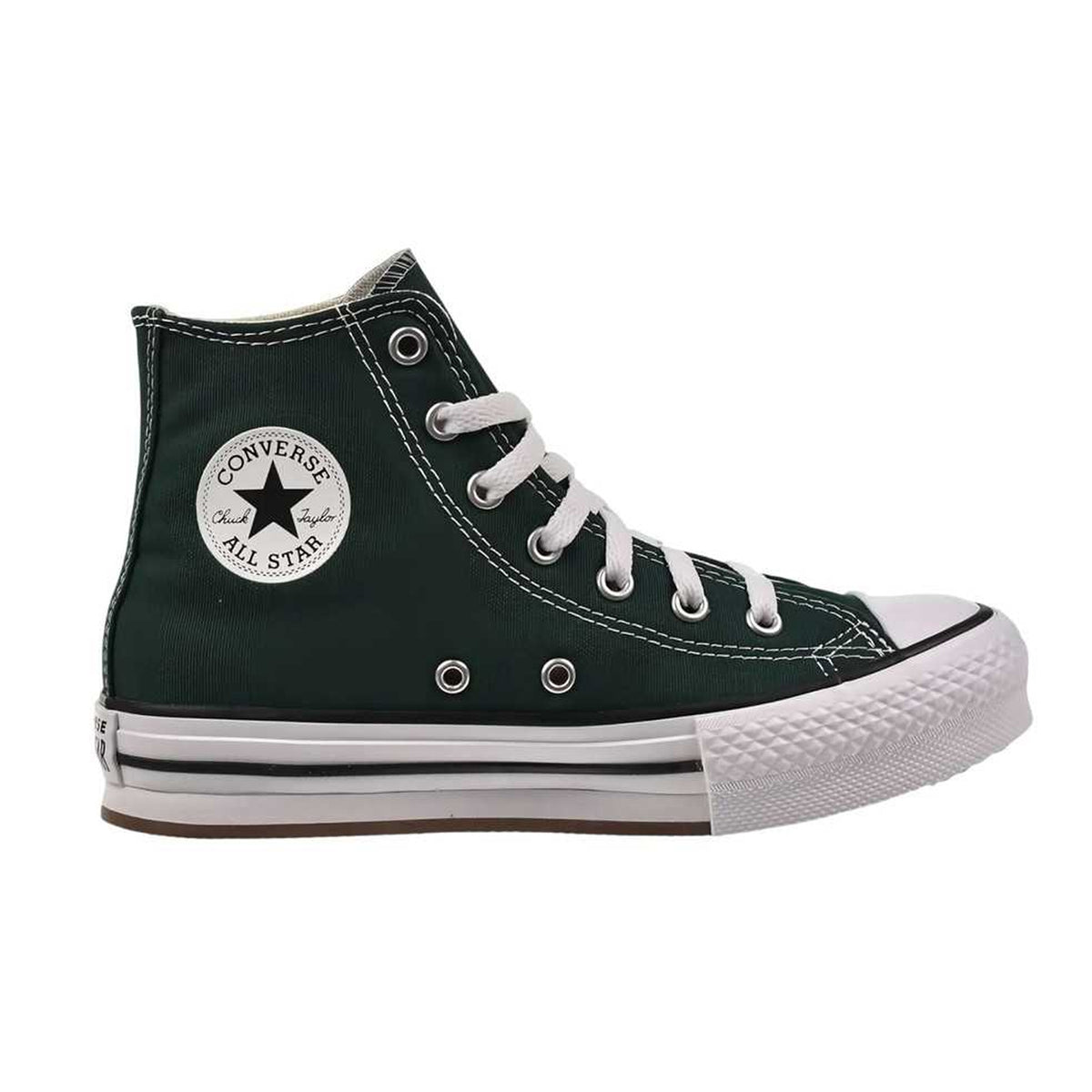 Dragonfly Green - Front - Converse Womens-Ladies Chuck Taylor Classic Leather High Top Trainers