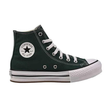 Dragonfly Green - Front - Converse Womens-Ladies Chuck Taylor Classic Leather High Top Trainers