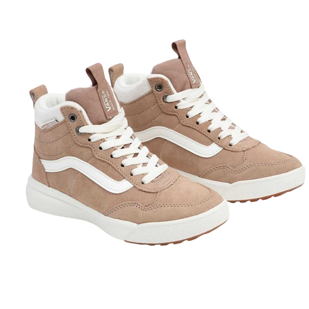 Brown - Side - Vans Womens-Ladies Range Exp Suede High Top Trainers