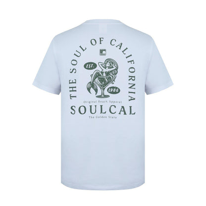 White - Back - SoulCal Mens Back Print T-Shirt
