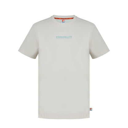 Ecru - Front - SoulCal Mens Back Print T-Shirt