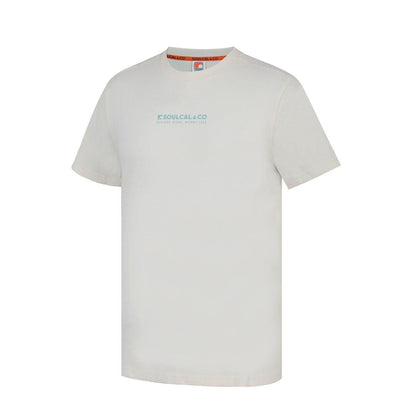 Ecru - Side - SoulCal Mens Back Print T-Shirt