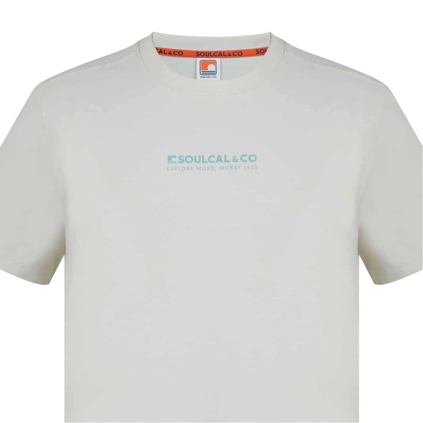 Ecru - Lifestyle - SoulCal Mens Back Print T-Shirt