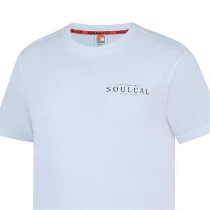 White - Pack Shot - SoulCal Mens Back Print T-Shirt