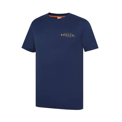 Navy - Side - SoulCal Mens Back Print T-Shirt