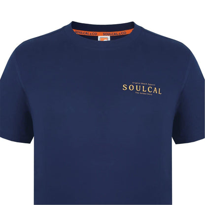 Navy - Lifestyle - SoulCal Mens Back Print T-Shirt