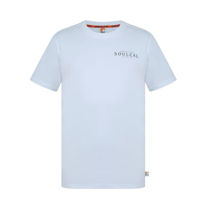 White - Front - SoulCal Mens Back Print T-Shirt