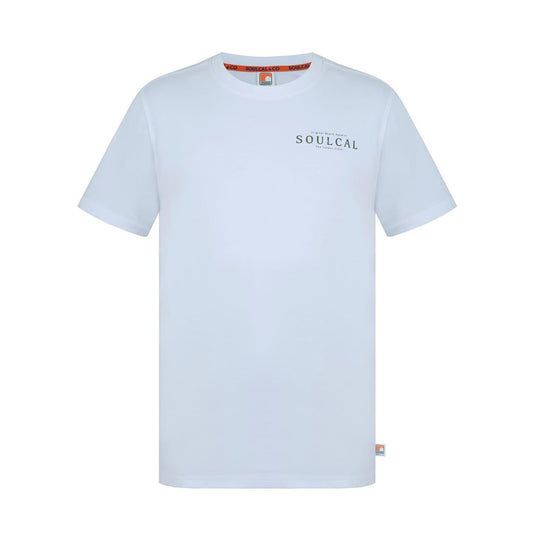 White - Front - SoulCal Mens Back Print T-Shirt