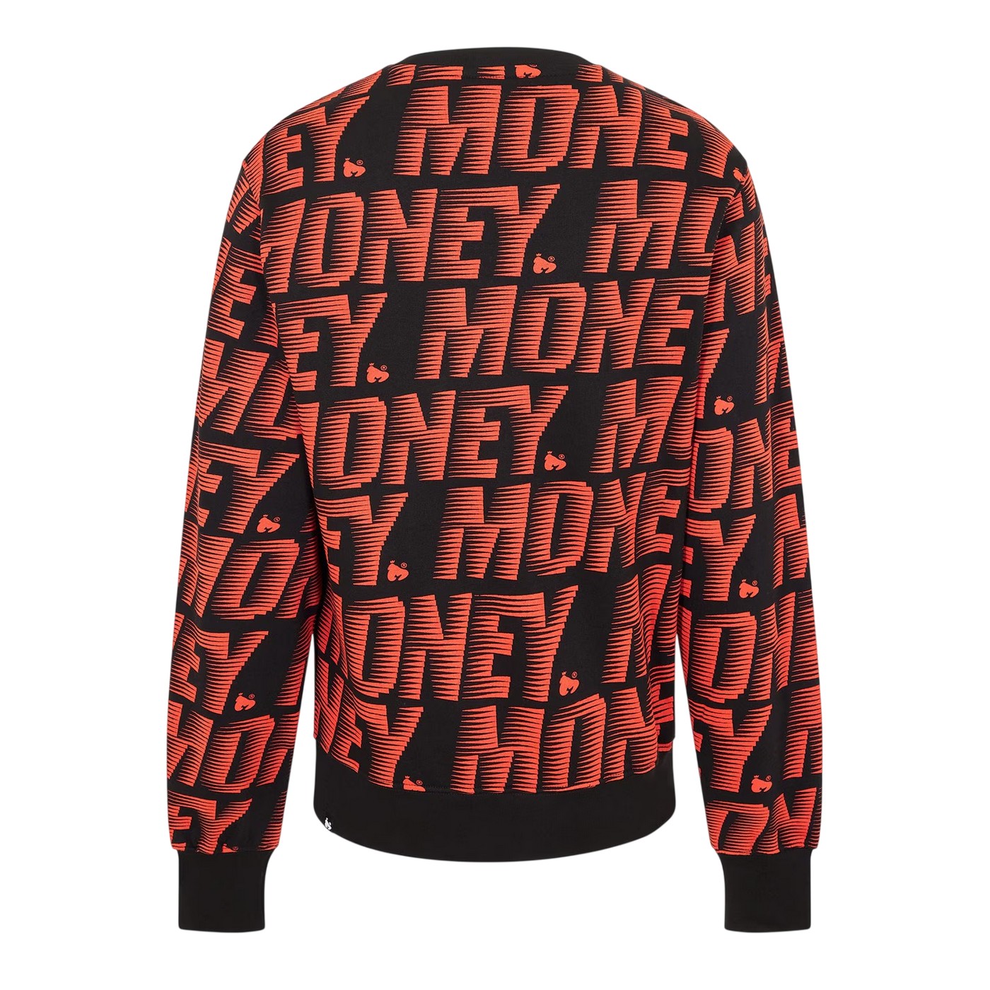 Black - Back - Money Unisex Adult Long-Sleeved Sweatshirt