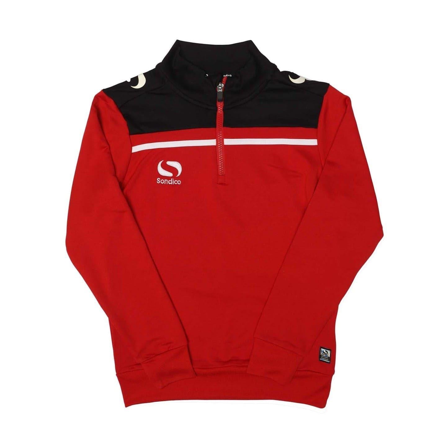 Red-Black - Front - Sondico Childrens-Kids Colour Block Sweatshirt