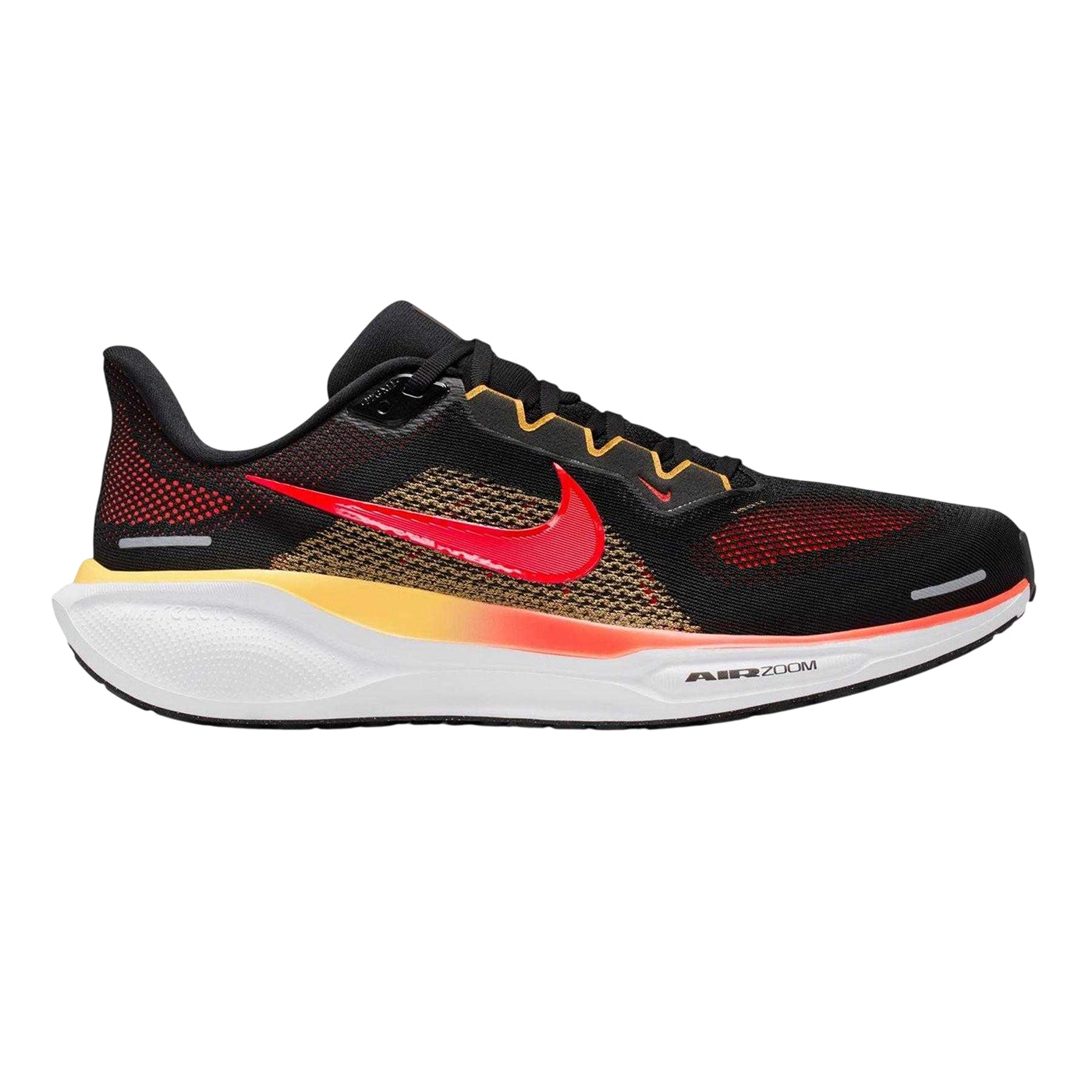 Black-Crimson - Front - Nike Mens Air Zoom Pegasus 41 Road Pegasus Trainers