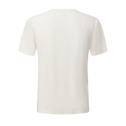White - Back - Slazenger Mens Perforated Tennis T-Shirt