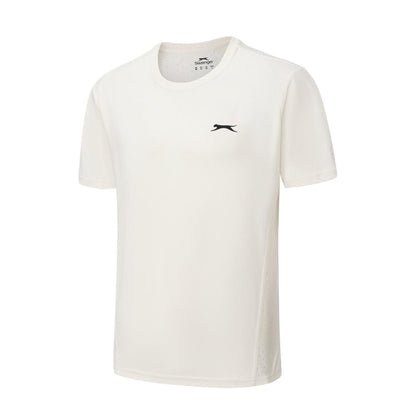 White - Side - Slazenger Mens Perforated Tennis T-Shirt