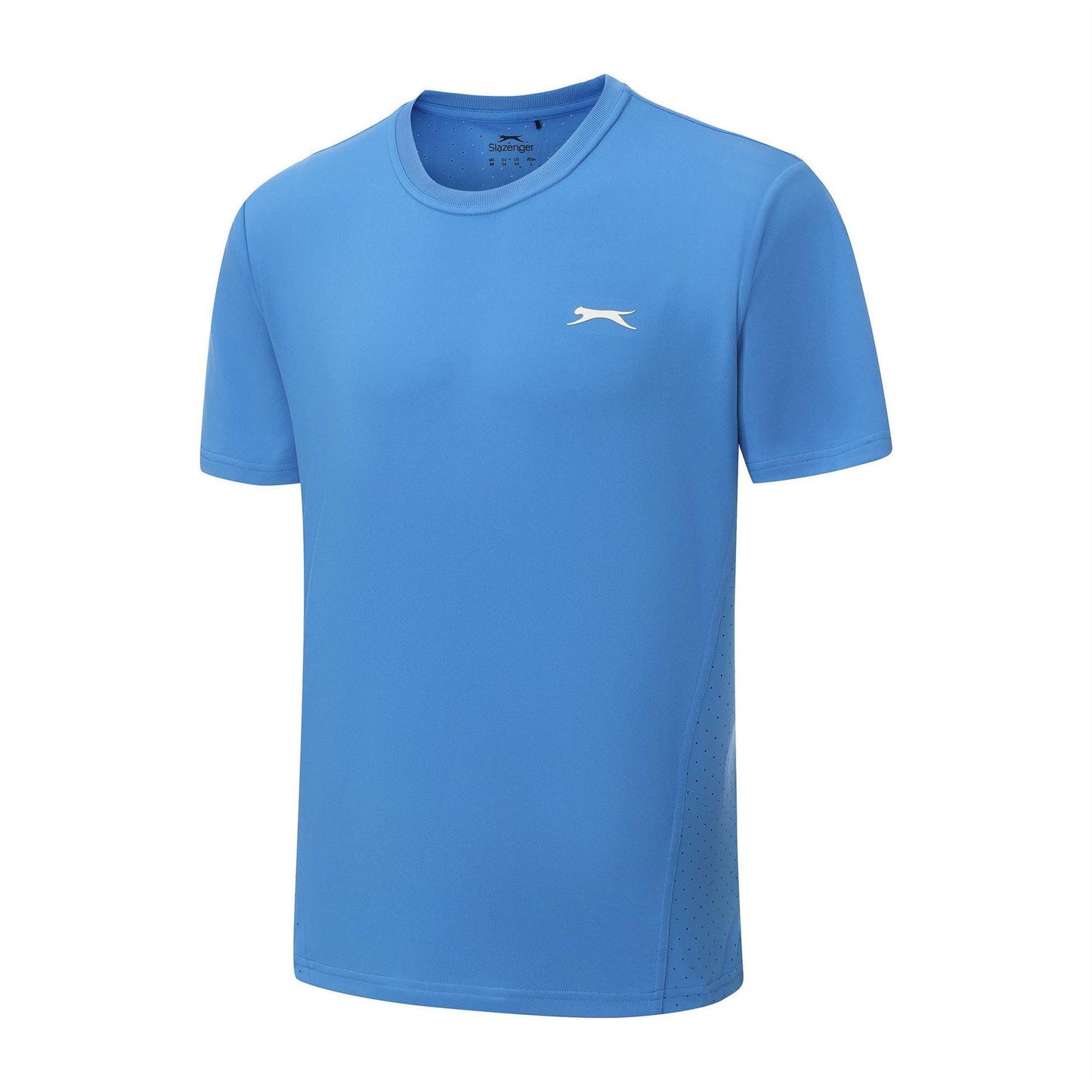 Blue - Side - Slazenger Mens Perforated Tennis T-Shirt