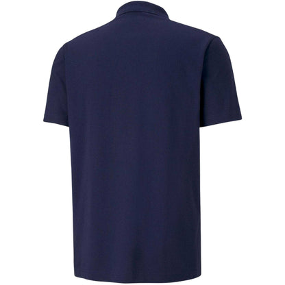Peacoat - Back - Puma Mens Team Goal Polo Shirt