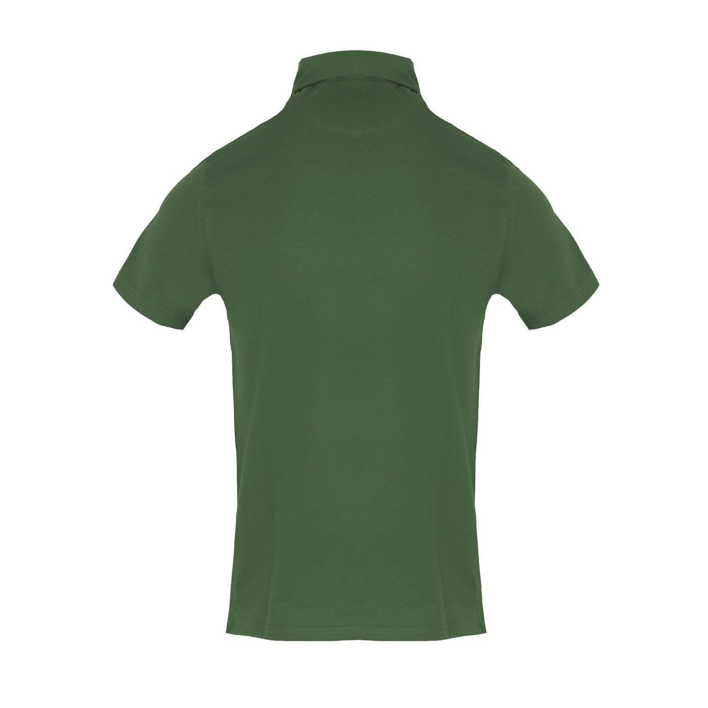 Military Green - Back - Aquascutum Mens Logo Collared Short-Sleeved Polo Shirt