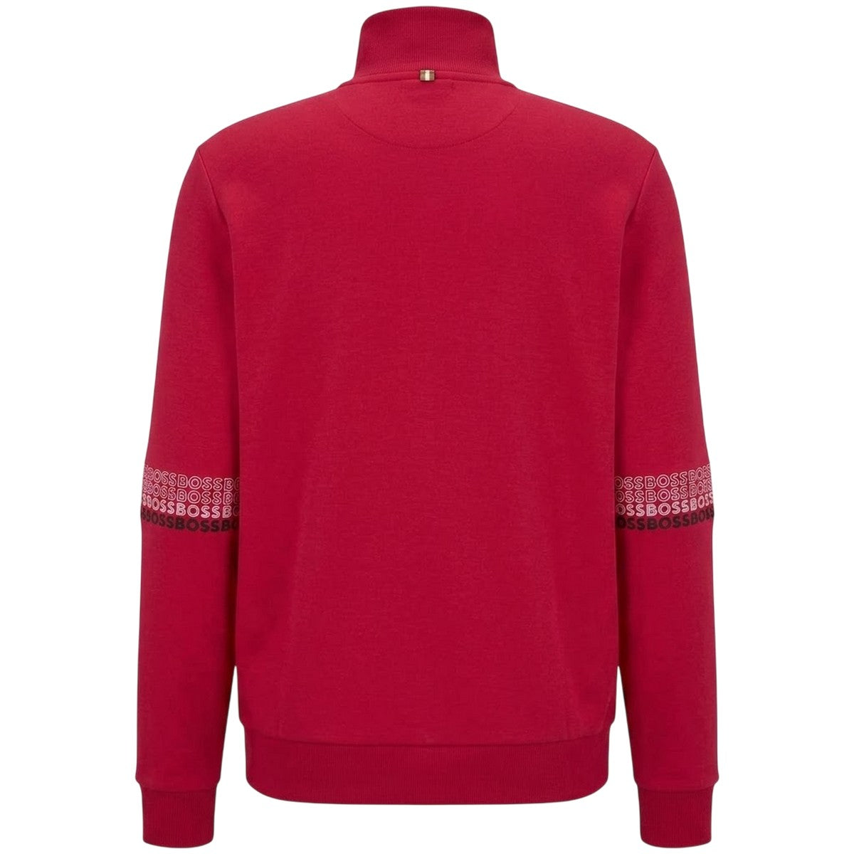 Red - Back - Boss Mens Regular Long-Sleeved Sweatshirt