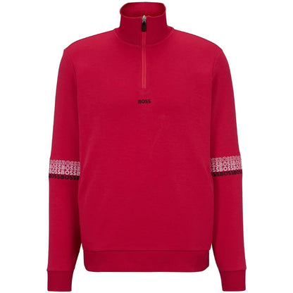 Red - Front - Boss Mens Regular Long-Sleeved Sweatshirt