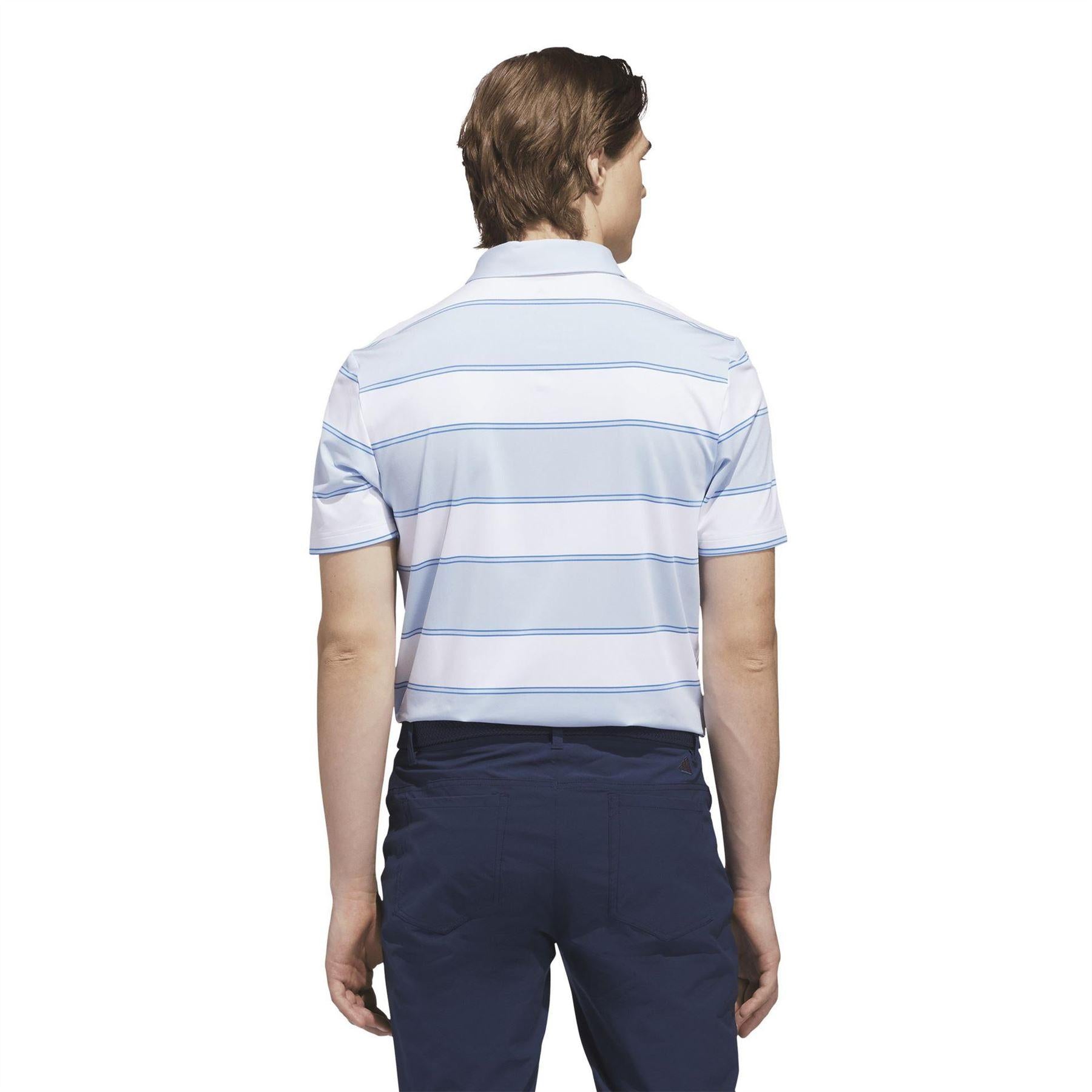 White - Back - Adidas Mens Performance Polo Shirt