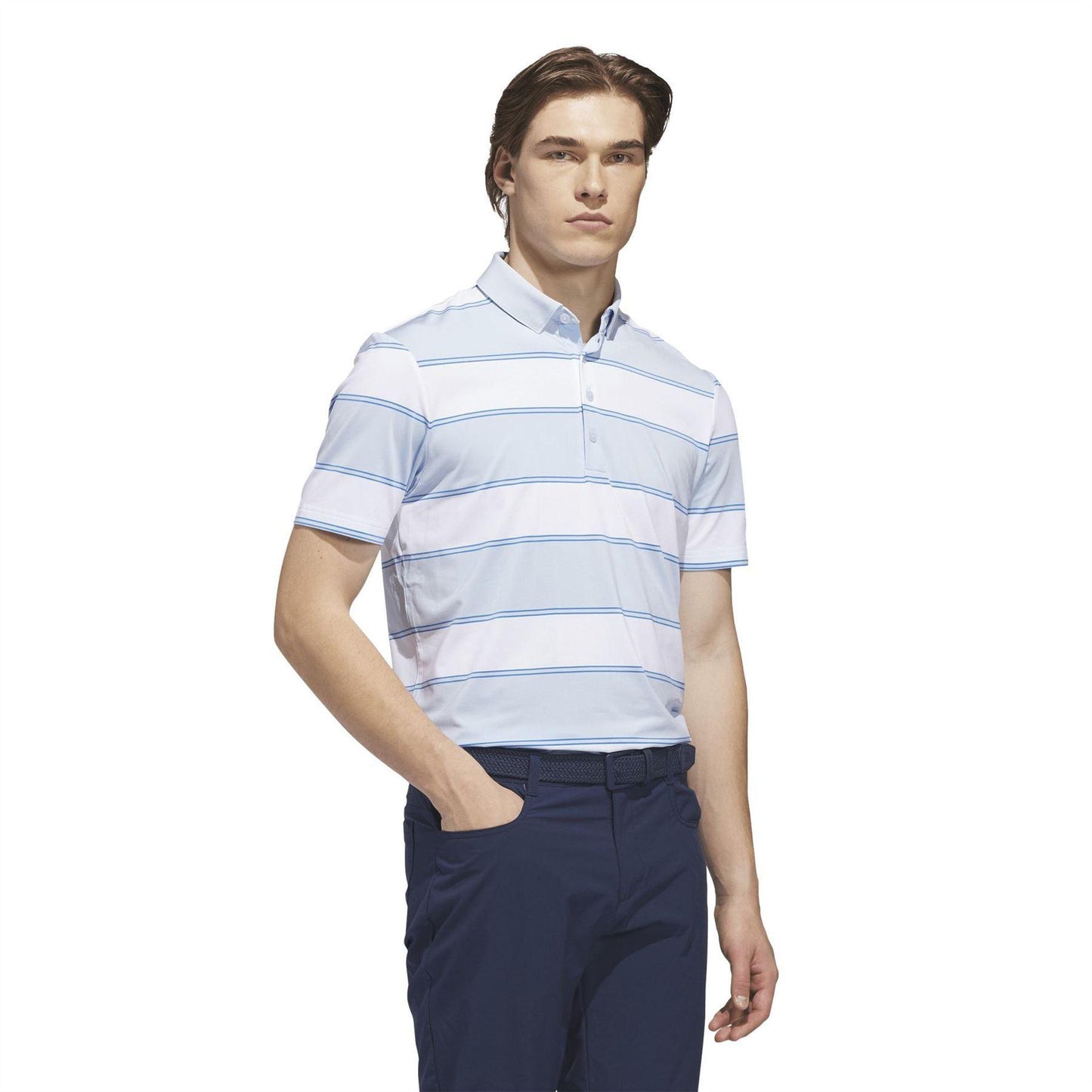White - Pack Shot - Adidas Mens Performance Polo Shirt