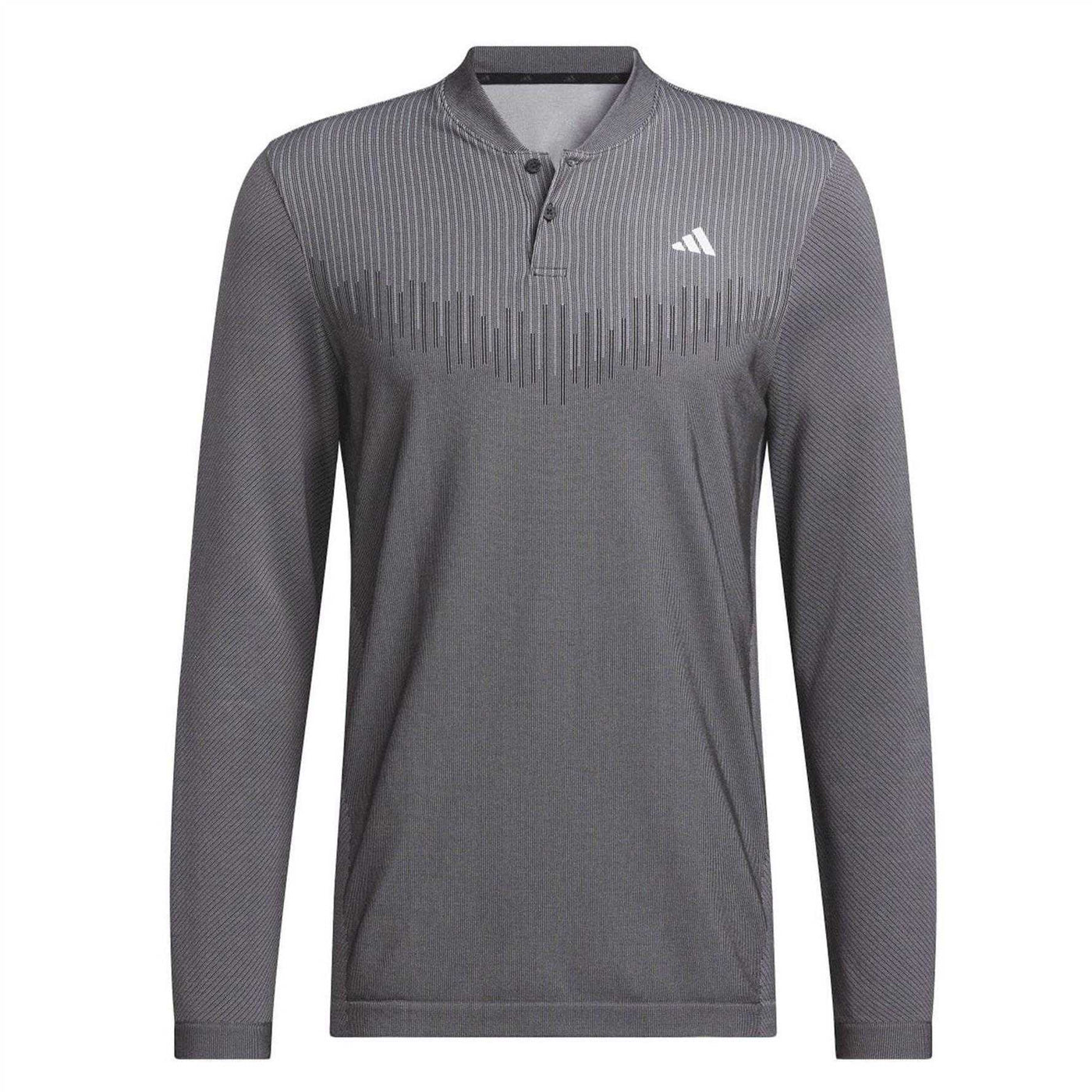 Black - Front - Adidas Mens Ultimate365 Tour PrimeKnit Performance Long-Sleeved Polo Shirt