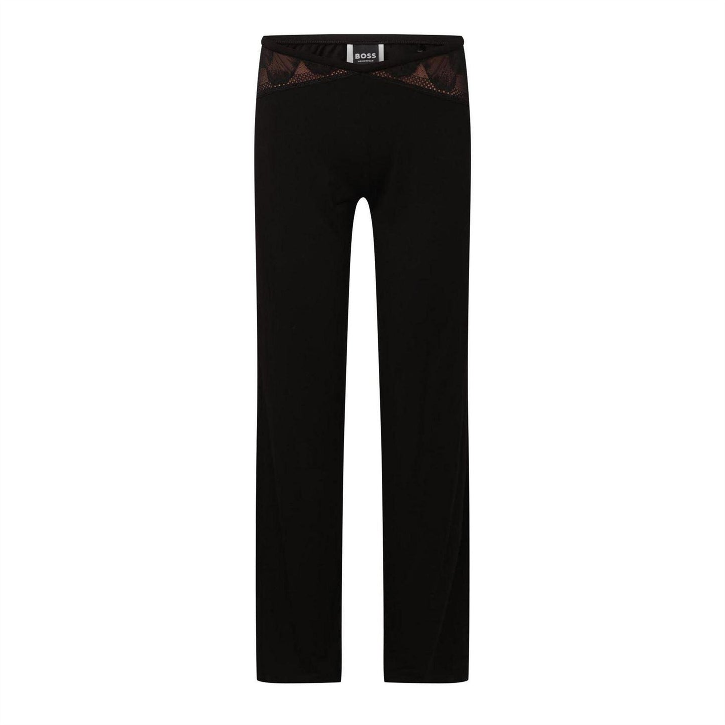 Black - Front - Boss Womens-Ladies Peony Straight Leg Pyjama Bottoms
