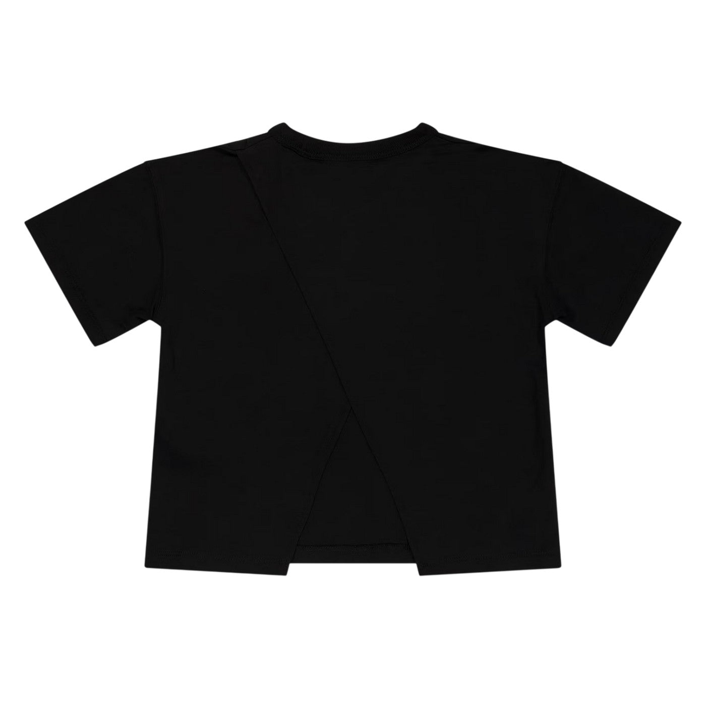 Black - Back - Calvin Klein Childrens-Kids Badge Crew Neck T-Shirt