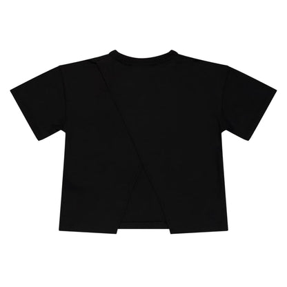 Black - Back - Calvin Klein Childrens-Kids Badge Crew Neck T-Shirt