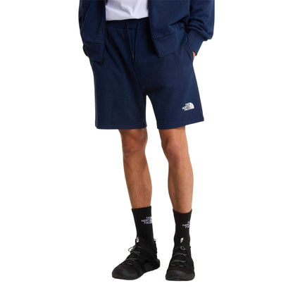 Navy - Side - The North Face Mens Simple Dome Fleece Shorts