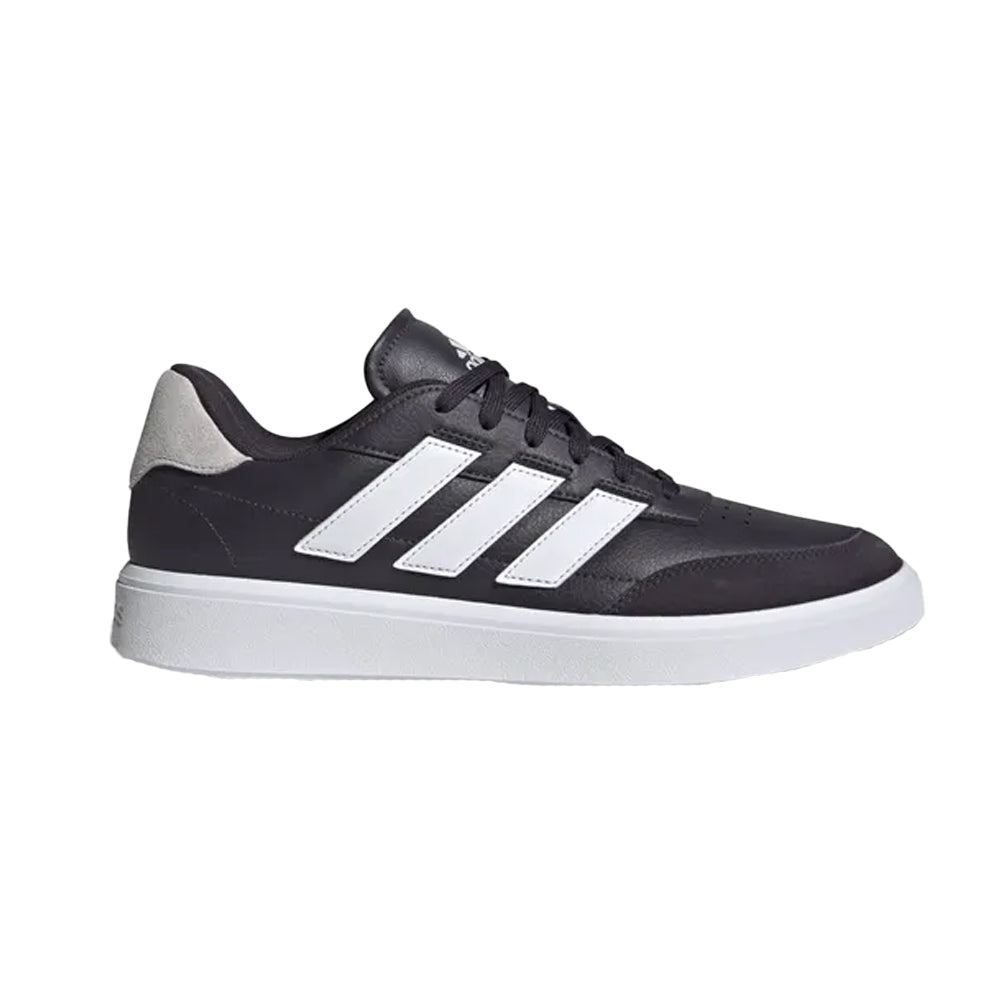 Cloud White-Aurora Black-Dash Grey - Back - Adidas Mens Courtblock Trainers