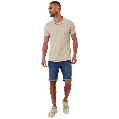 Stone - Lifestyle - Threadbare Mens Kirkby Polo Shirt