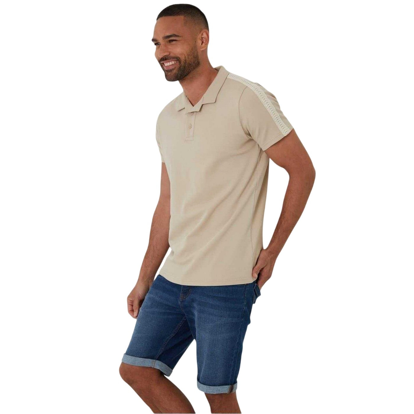 Stone - Front - Threadbare Mens Kirkby Polo Shirt
