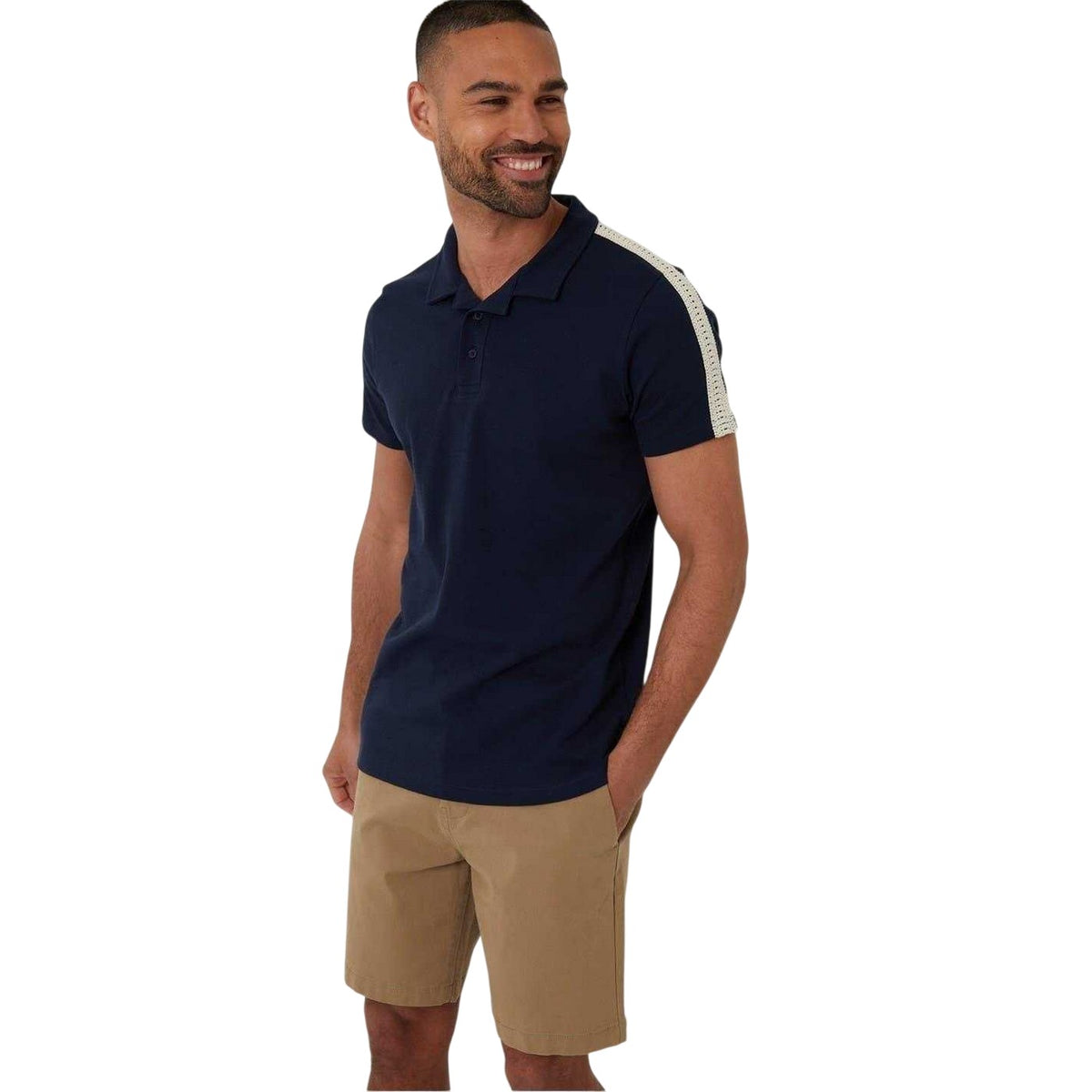Navy - Front - Threadbare Mens Kirkby Polo Shirt