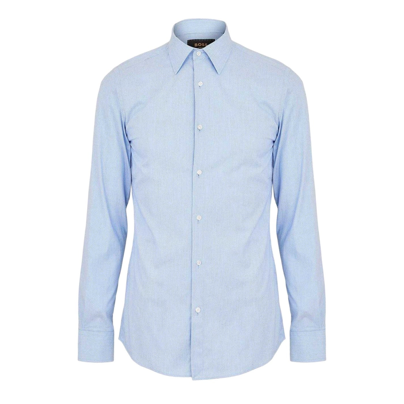 Light Blue - Front - Boss Mens Shirt