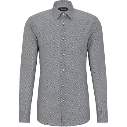Grey - Front - Boss Mens Shirt