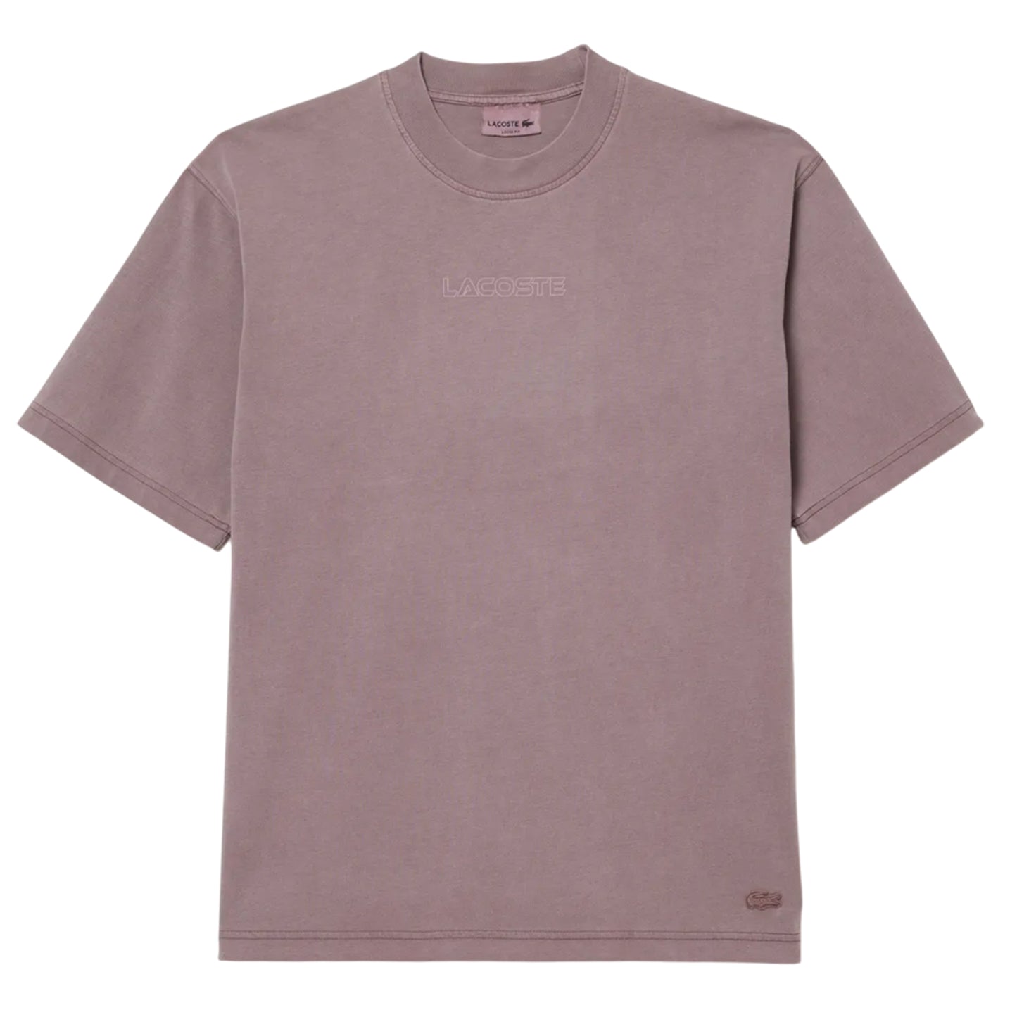 Purple - Front - Lacoste Unisex Adult Cotton Jersey Loose Fit T-Shirt