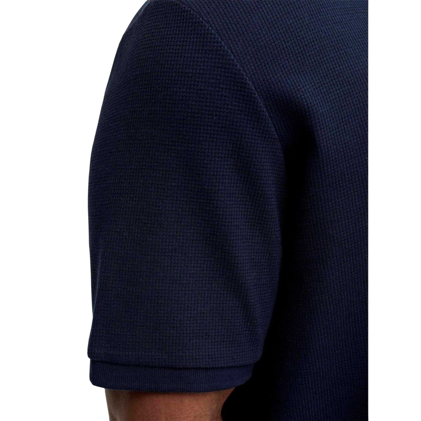 Navy Blazer - Side - Jack And Jones Mens Austin Short-Sleeved Polo Shirt