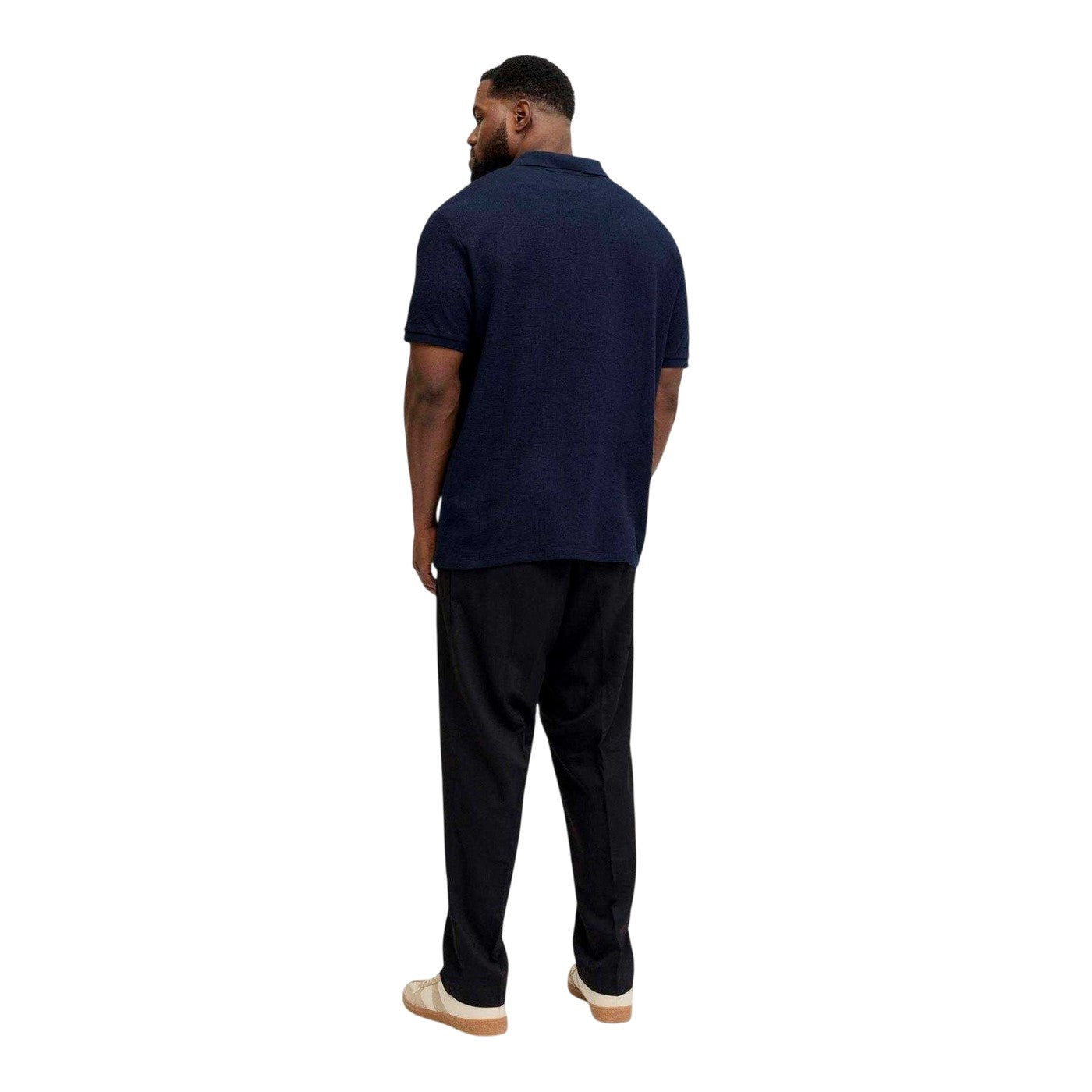 Navy Blazer - Pack Shot - Jack And Jones Mens Austin Short-Sleeved Polo Shirt