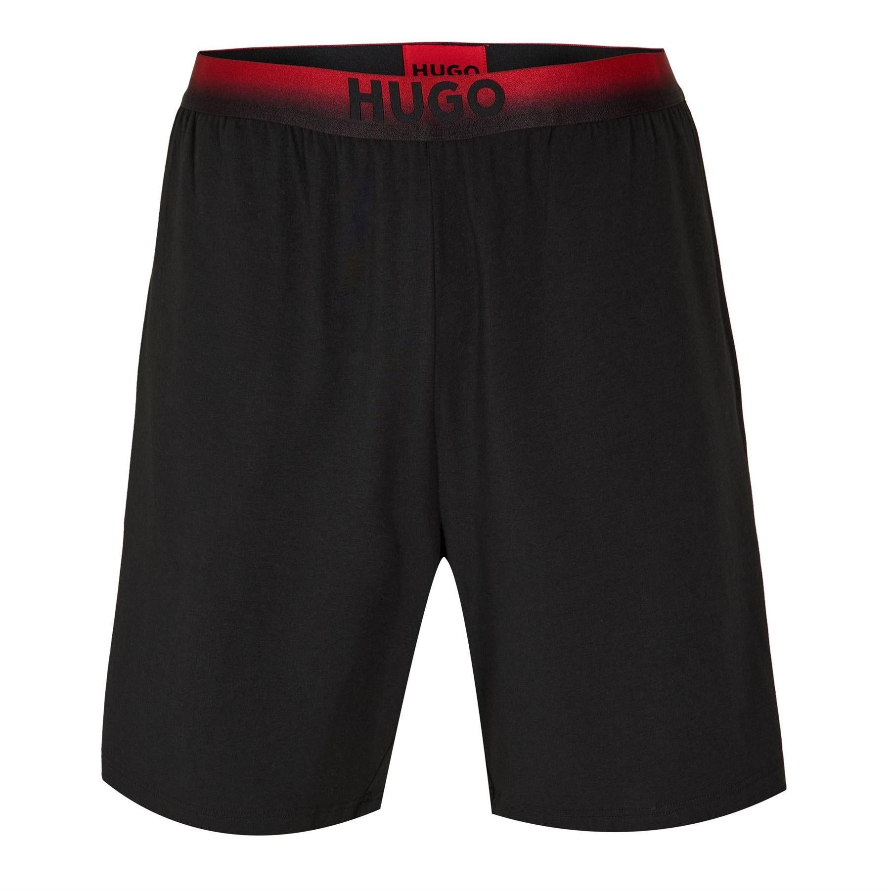 Black - Front - Hugo Mens Ray Jersey Pyjama Bottoms