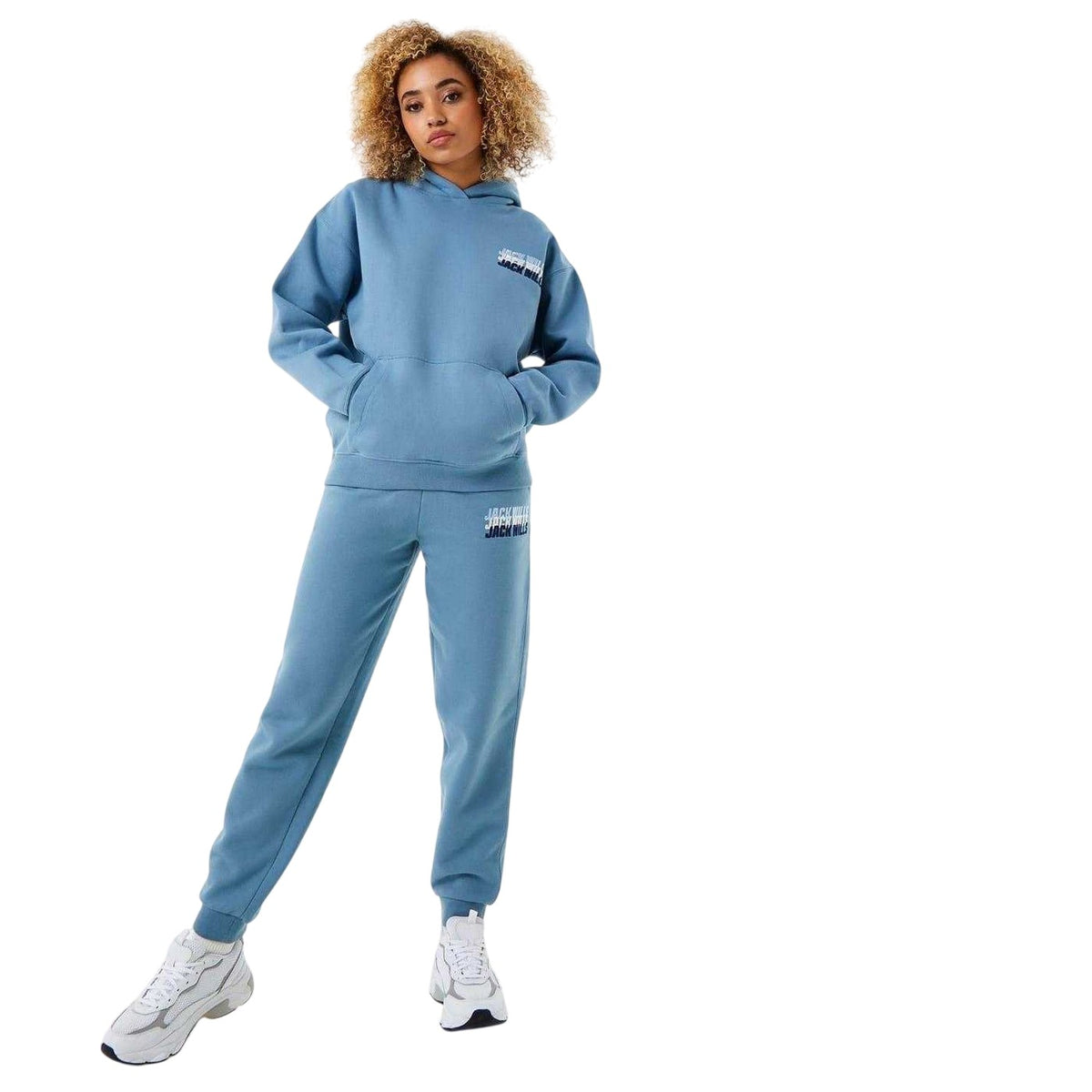 Shadow Blue - Lifestyle - Jack Wills Womens-Ladies Stacked Jogging Bottoms