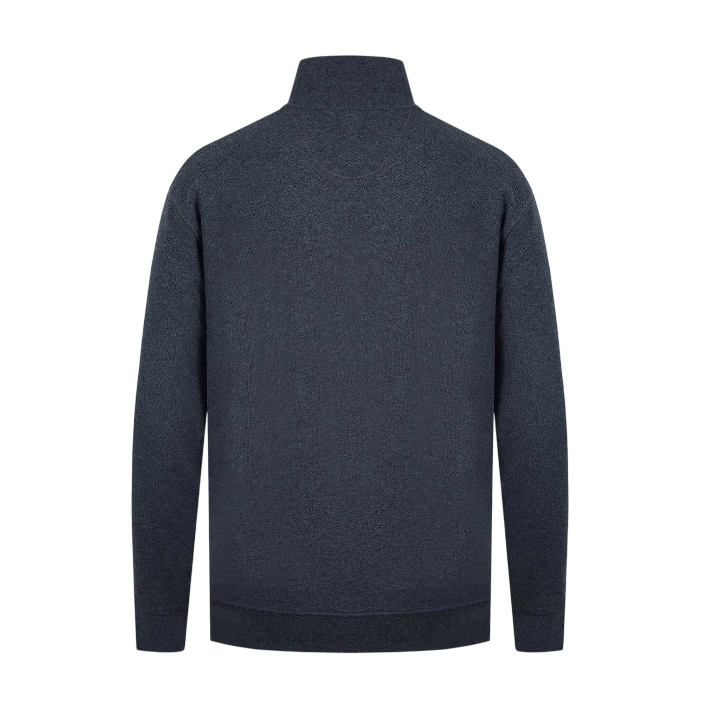 Charcoal Marl - Back - Firetrap Mens Zip Neck Long-Sleeved Sweatshirt