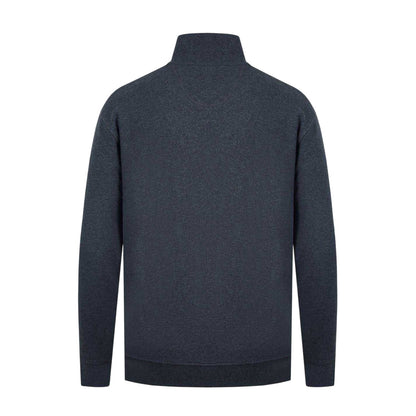 Charcoal Marl - Back - Firetrap Mens Zip Neck Long-Sleeved Sweatshirt