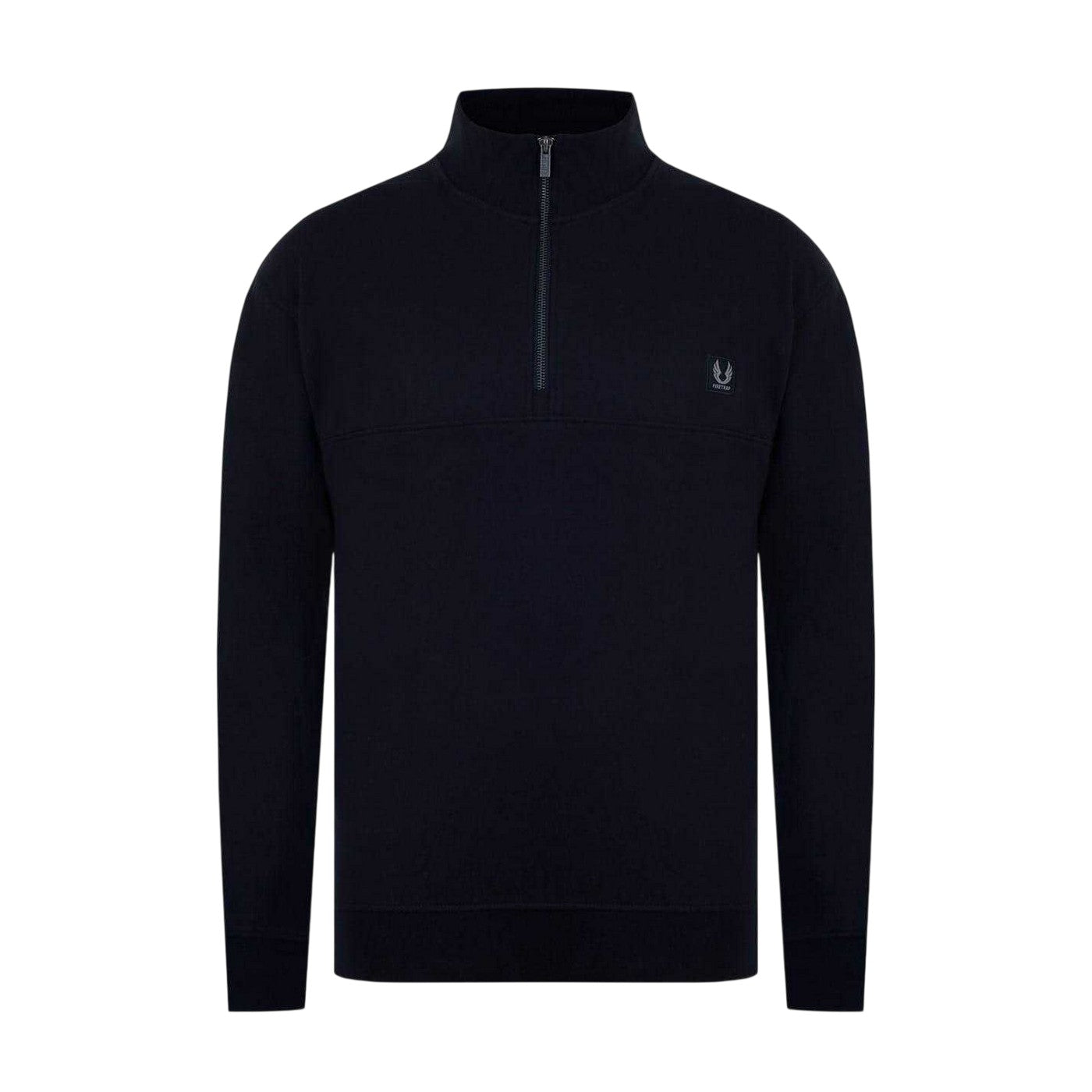 Black - Front - Firetrap Mens Zip Neck Long-Sleeved Sweatshirt